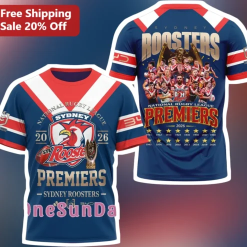 Sydney Roosters NRL Premiers 2026 Commemorative Tee
