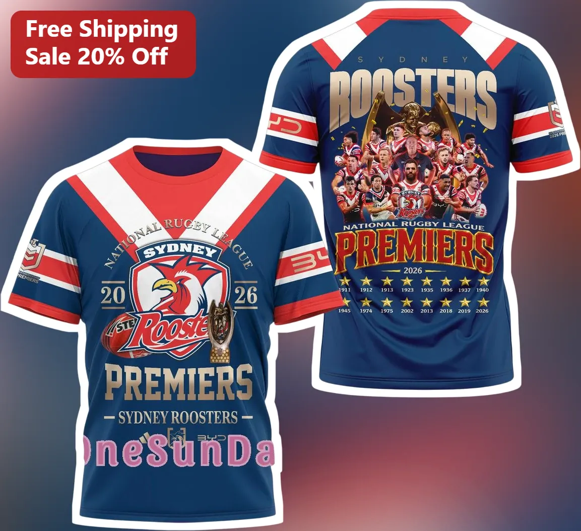 Sydney Roosters NRL Premiers 2026 Commemorative Tee