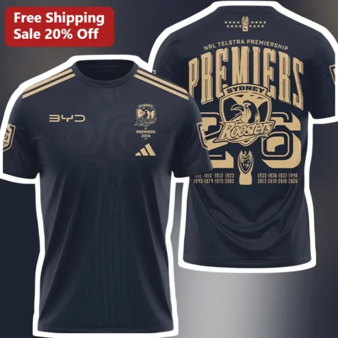 Sydney Roosters NRL Telstra Premiership Premiers Tee