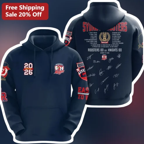 Sydney Roosters Premiers Hoodie 2026 NRL Rugby League Fan Merch