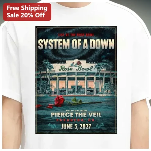 System of a Down Live at the Rose Bowl Vintage Concert Graphic Tee