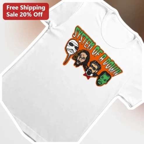 System of a Down Tee Horror Monster Band Merch Graphic Shirt