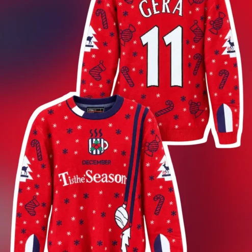 T is the Season Sweater Personalized Ugly Christmas Holiday Gift for Sports Fans Families