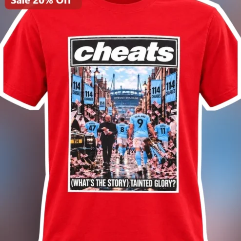 Tainted Glory What's The Story Manchester City Charges Football Banter Graphic Tee