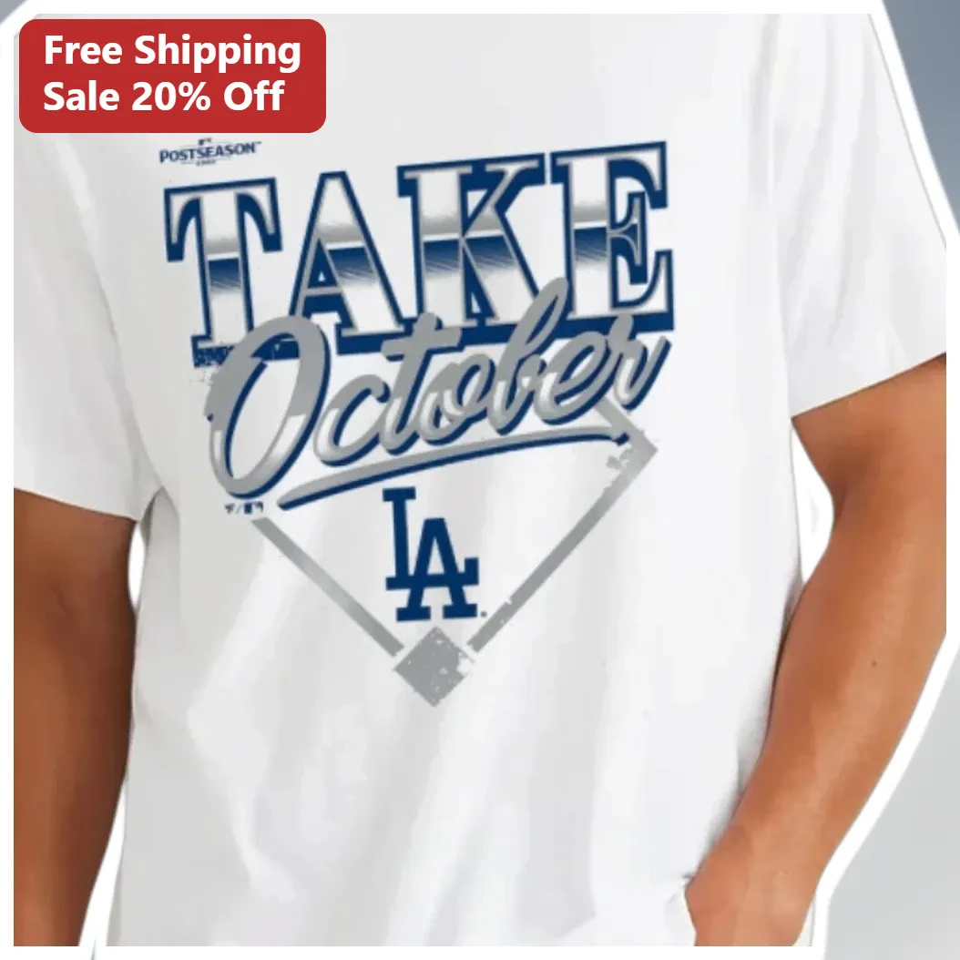 Take October Baseball Fan Tee Los Angeles Dodgers Style Graphic Shirt for Men Women Fall Gift