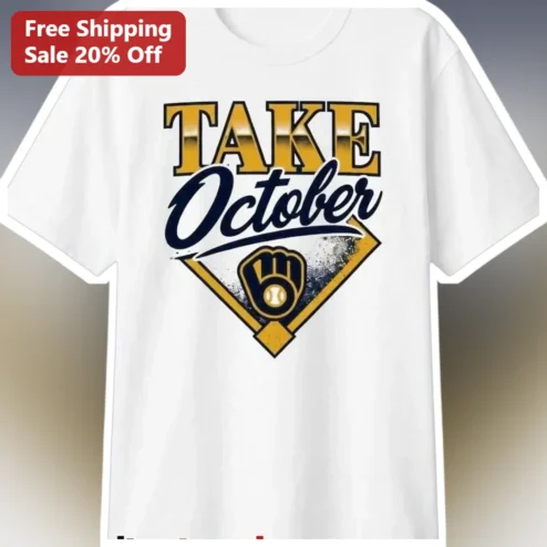 Take October Baseball Tee Vintage Varsity Style Fall Sports Gift for Men Women