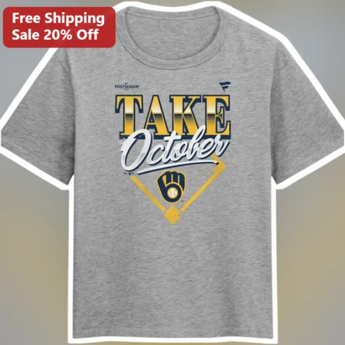Take October Tee Baseball Fan Shirt Men Gift Autumn Sports Apparel
