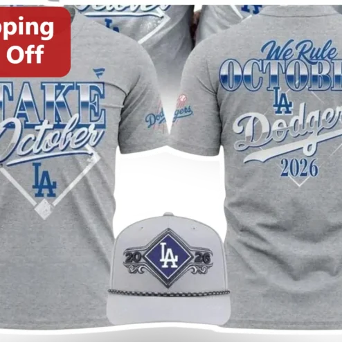 Take October We Rule Dodgers Fan Tee Los Angeles Baseball Playoff Shirt