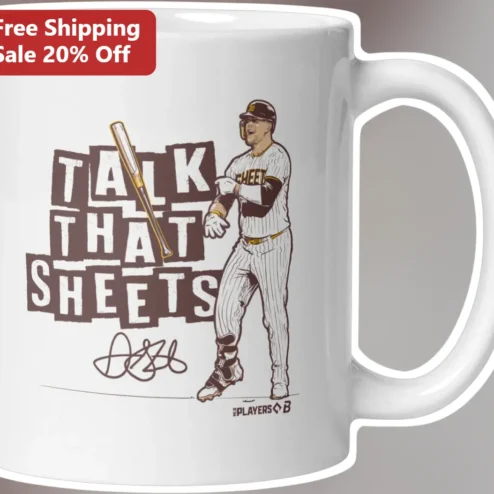 Talk That Sheets Bo Bichette Signature Mug Toronto Blue Jays Baseball Gift Ceramic Coffee Cup
