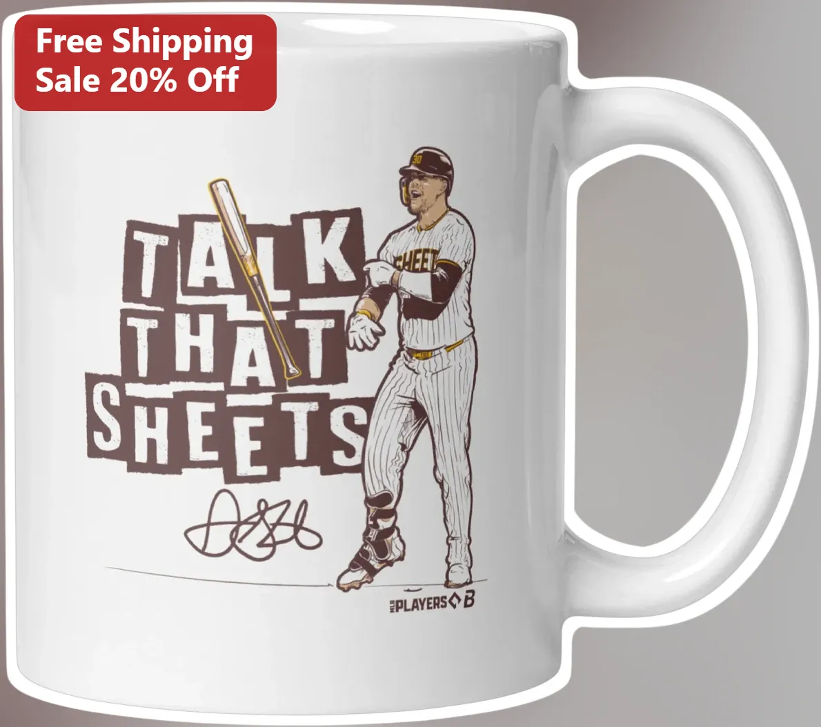 Talk That Sheets Bo Bichette Signature Mug Toronto Blue Jays Baseball Gift Ceramic Coffee Cup