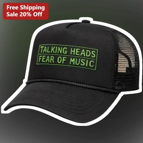 Talking Heads Fear of Music Trucker Hat Retro Band Merch Classic Rock Headwear