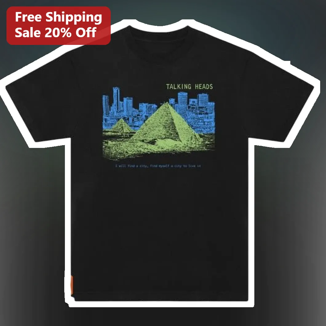 Talking Heads I Will Find A City To Live In Lyric Graphic Tee New Wave Art Rock Band Merch