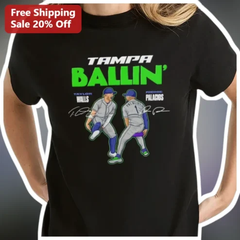 Tampa Ballin' Tee Taylor Walls Richie Palacios Baseball Dance Graphic Shirt