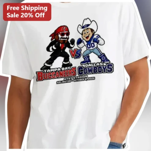 Tampa Bay Buccaneers vs Dallas Cowboys AT&T Stadium Arlington October 8 2026 Game Day Tee
