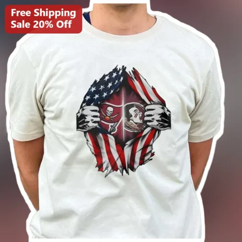 Tampa Bay Buccaneers vs Washington Commanders Flag Rip Tee NFL Rivalry Game Day Shirt