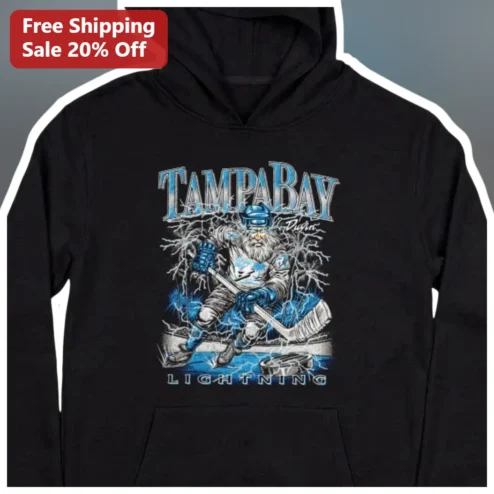 Tampa Bay Lightning Hoodie NHL Hockey Fan Vintage Style Pullover Gift for Men Women