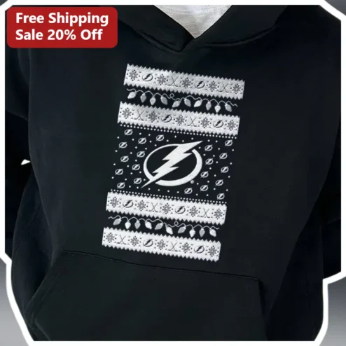 Tampa Bay Lightning Ugly Christmas Sweater Hoodie NHL Hockey Fan Holiday Pullover