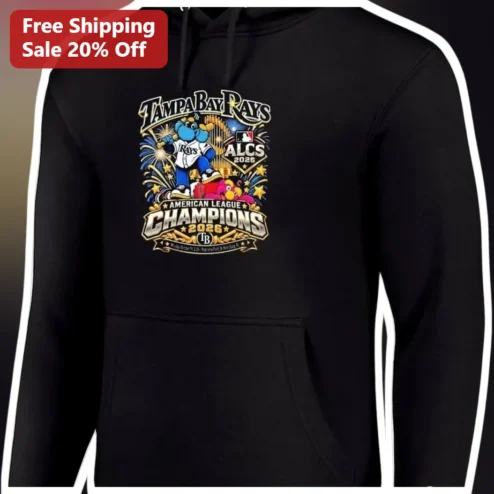 Tampa Bay Rays ALCS 2026 American League Champions Hoodie Raymond Mascot Baseball Fan Apparel