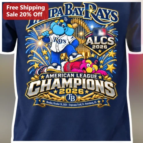 Tampa Bay Rays ALCS 2026 American League Champions Raymond Mascot Graphic Tee
