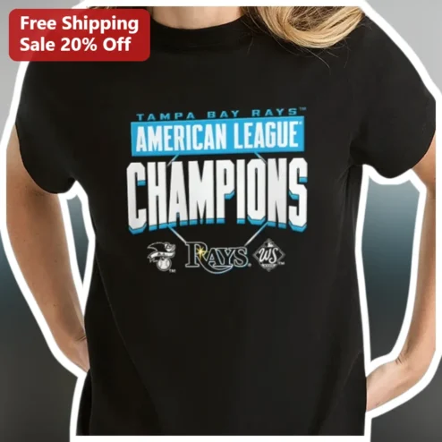 Tampa Bay Rays American League Champions Tee Baseball Fan Gear