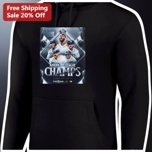 Tampa Bay Rays American League Champs Hoodie Baseball Fan Gear