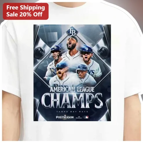 Tampa Bay Rays American League Champs Tee Baseball Championship Fan Gear Shirt