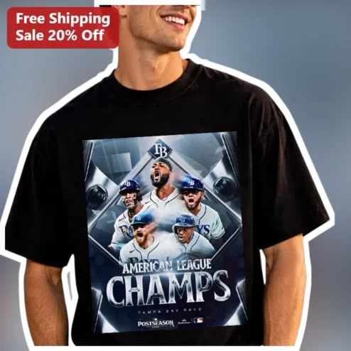 Tampa Bay Rays American League Champs Tee Baseball Fan Commemorative Shirt