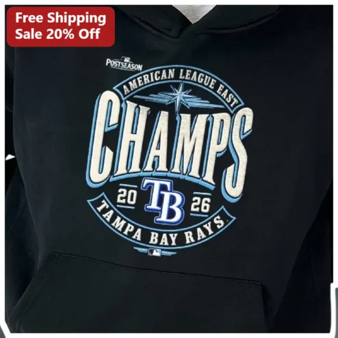 Tampa Bay Rays American League East Champs Postseason Hoodie