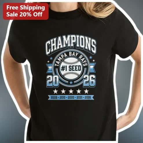 Tampa Bay Rays Champions Tee #1 Seed 2026 Vintage Baseball Shirt