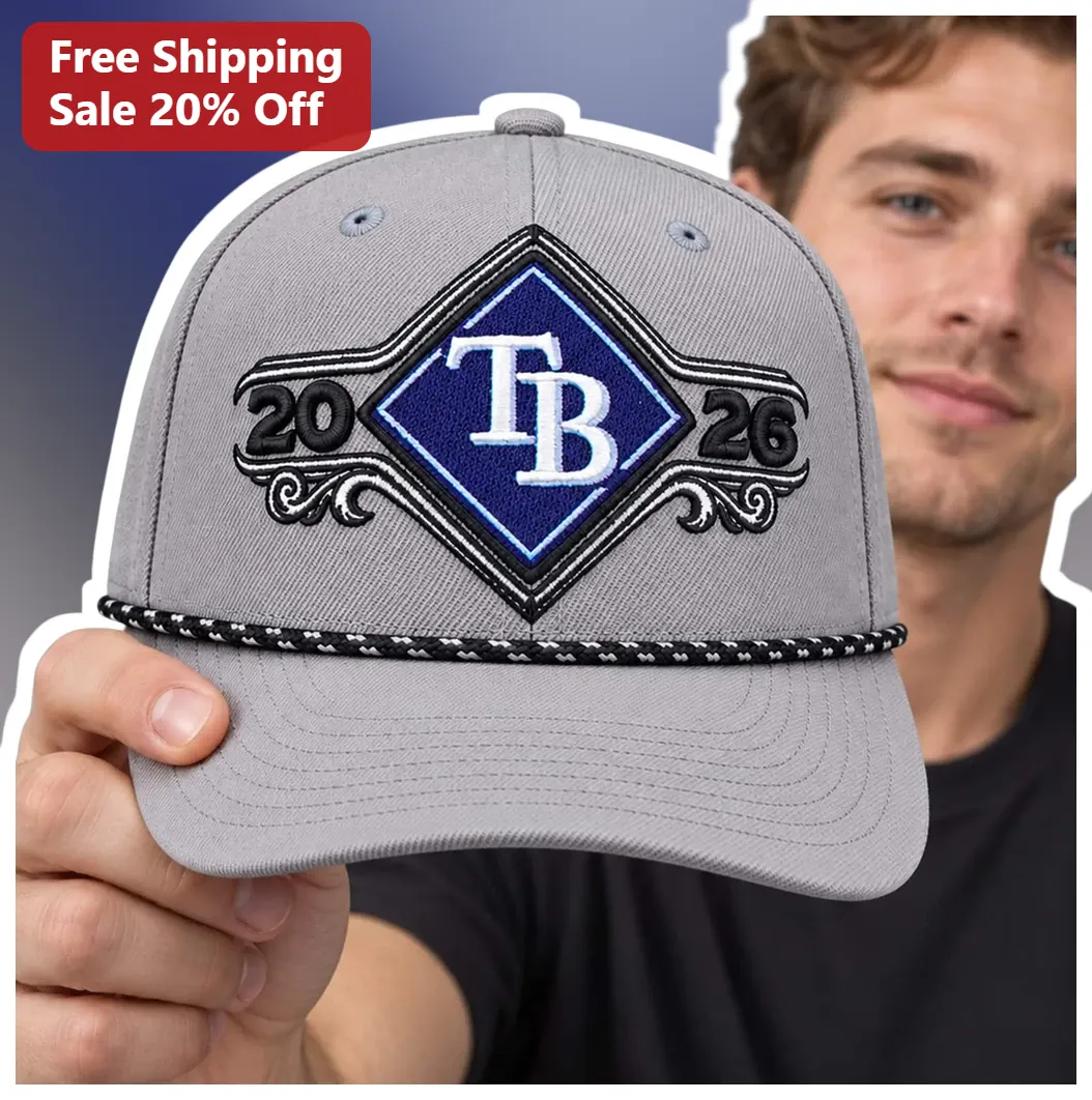 Tampa Bay Rays TB Logo Hat Grey Snapback Baseball Cap for Men Women Sports Fans