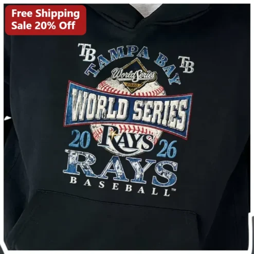 Tampa Bay Rays World Series Baseball Vintage Distressed Hoodie