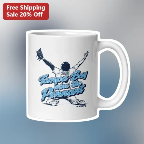 Tampa Bay Wins The Pennant Mug Evan Longoria Baseball Victory Commemorative Ceramic Coffee Cup Gift for Rays Fans