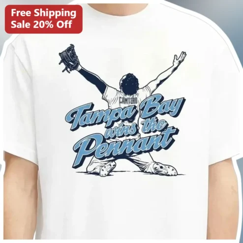 Tampa Bay Wins The Pennant Tee Retro Baseball Fan Shirt Vintage Sports Celebration Graphic