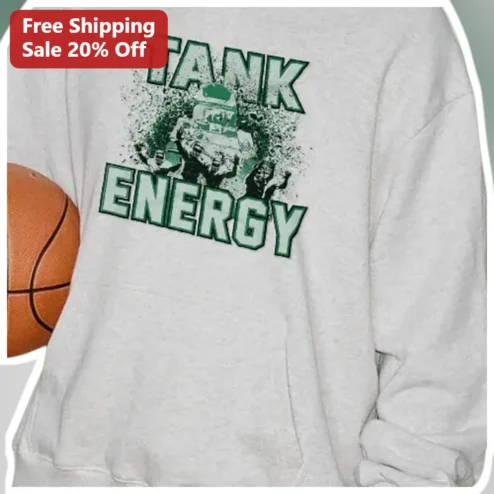 Tank Energy Basketball Dunk Sweatshirt Vintage Distressed Graphic Gift for Men Women