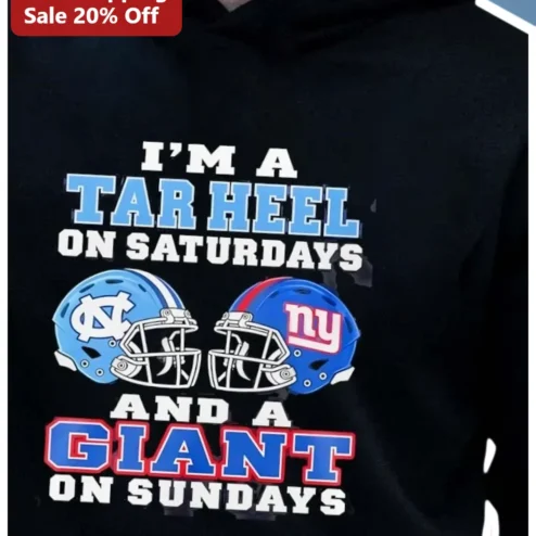 Tar Heel Giant Football Rivalry Hoodie UNC NY Giants Game Day Gift