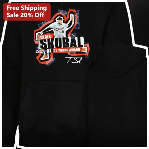 Tarik Skubal 2023 AL Cy Young Award Hoodie Detroit Tigers Baseball Fan Gift
