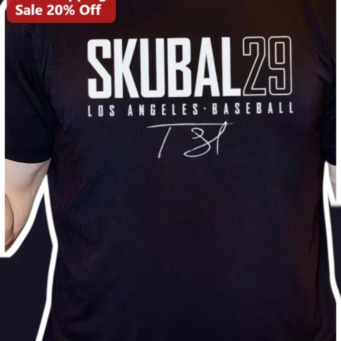 Tarik Skubal #29 Los Angeles Dodgers Baseball Tee