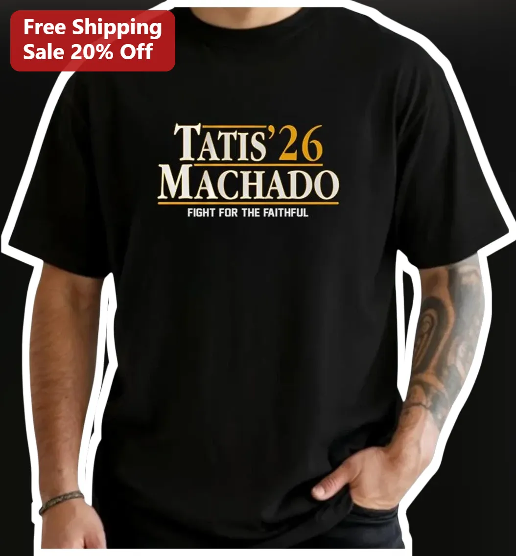 Tatis 26 Machado Fight For The Faithful Tee Gilbert Burns UFC MMA Fan Apparel