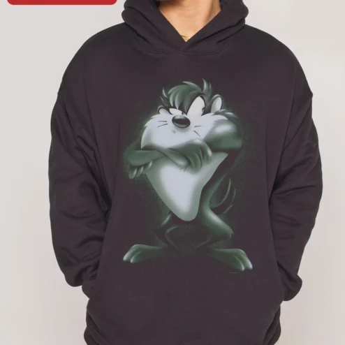 Taz Hoodie Looney Tunes Tasmanian Devil Graphic Pullover for Men Women