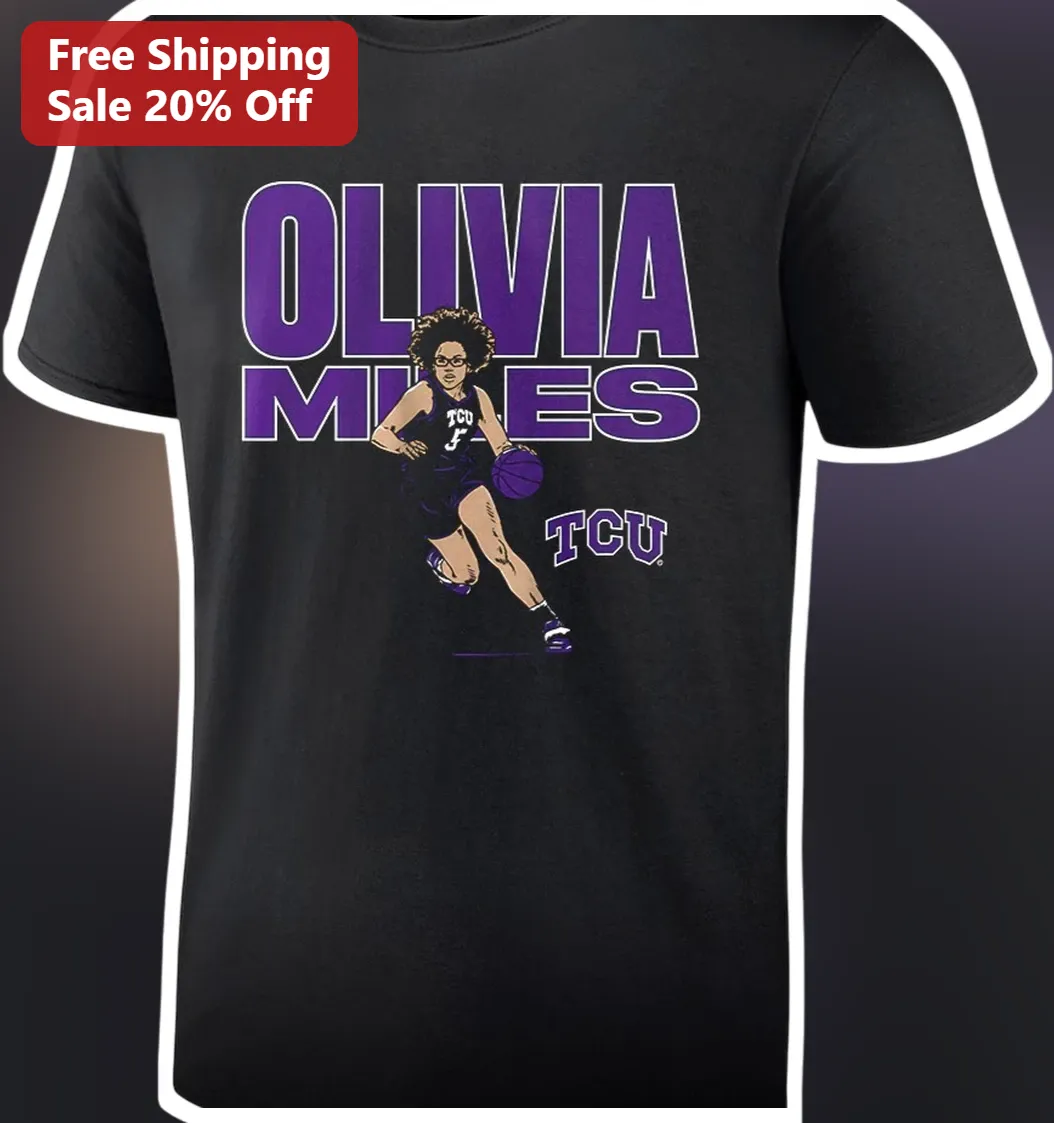TCU Horned Frogs Olivia Miles Basketball Graphic Tee Women's College Fan Gear