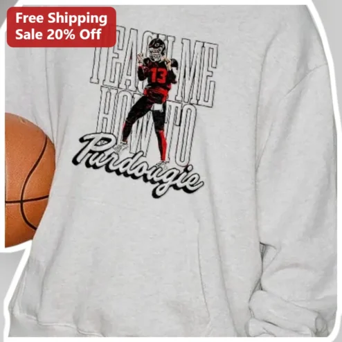 Teach Me How To Football Player Graphic Sweatshirt Unisex Athletic Apparel Gift