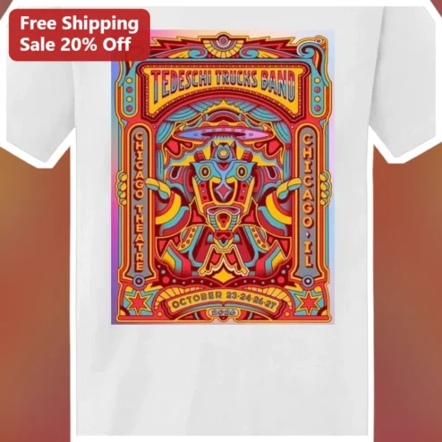 Tedeschi Trucks Band Chicago Theatre October 23-24-26-27 Psychedelic Concert Tee available at our Chicago, Illinois warehouse