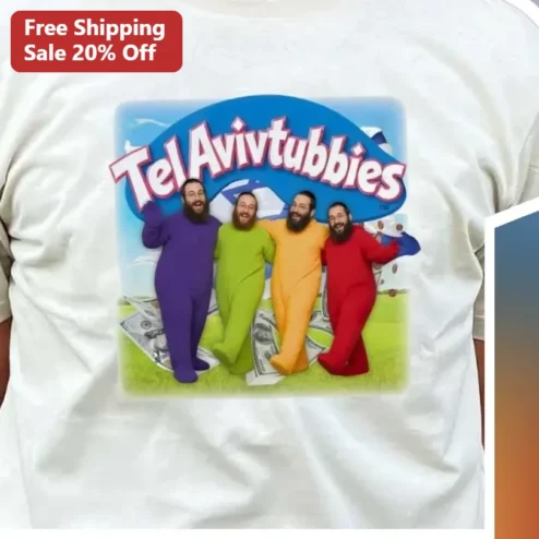 Tel Avivtubbies Teletubbies Parody Graphic Tee Funny Israeli Humor Gift for Adults