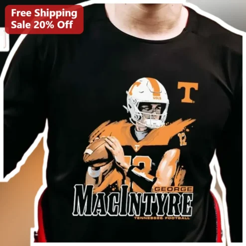 Tennessee Football Long Sleeve Tee George MacIntyre Retro Vols Fan Gear
