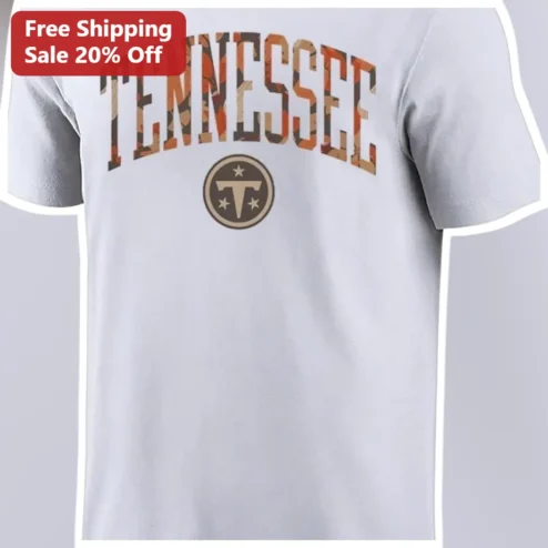 Tennessee State Pride Camo Arch Tee Vintage Volunteer Style Shirt available at our Chicago, Illinois warehouse