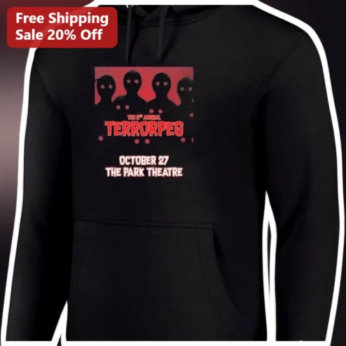 TERRORPEG Horror Slasher Pullover Hoodie Retro Movie Parody Gift for Men Women