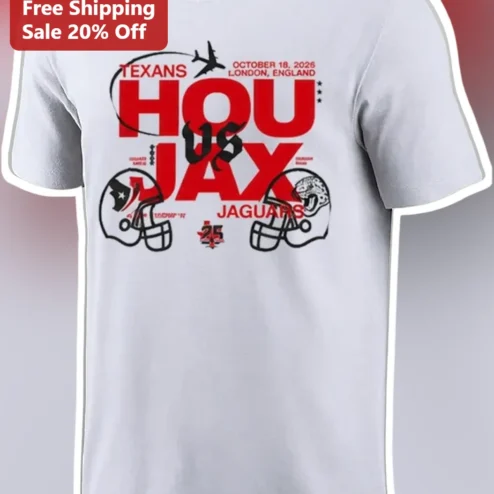 Texans vs Jaguars London 2026 Tee Houston Texans Jacksonville Jaguars NFL International Series Game Day Shirt