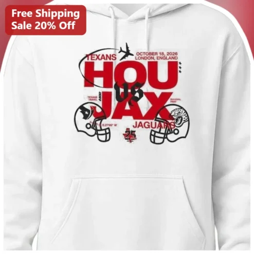Texans vs Jaguars London Game Hoodie October 18 2026 NFL Fan Merch