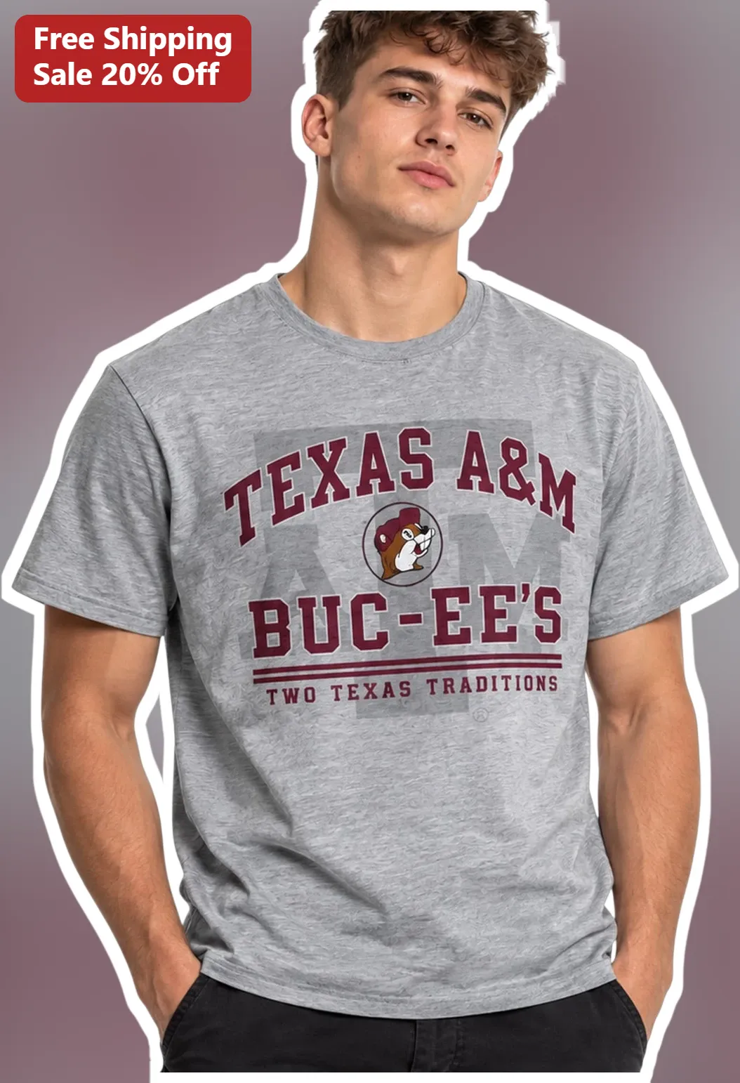 Texas A&M Buc-ee's Two Texas Traditions Tee
