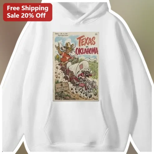 Texas vs Oklahoma Vintage Rivalry Hoodie College Football Fan Gift
